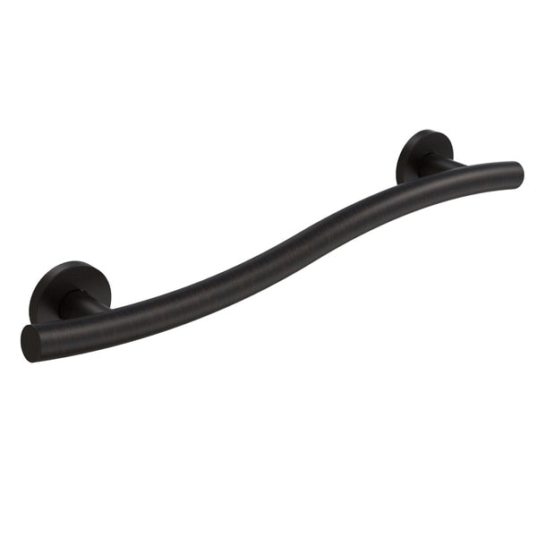 36.00" L,  Smooth,  Stainless Steel,  Wave Designer Grab Bar,  Oil Rubbed Bronze,  36"