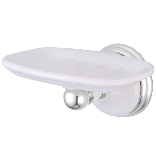 Victorian Wall-Mount Soap Dish,  Polished Chrome