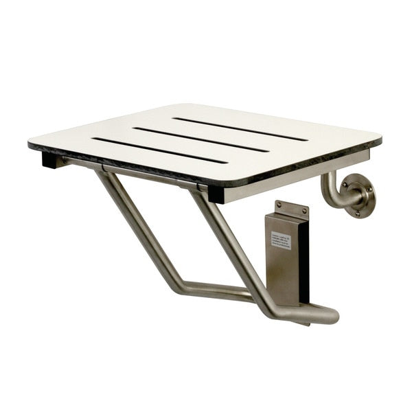 18" L,  Wall Mount,  304 Stainless Steel,  KBSS1816 18" x 16" Wall Mount Fold Down Shower Seat