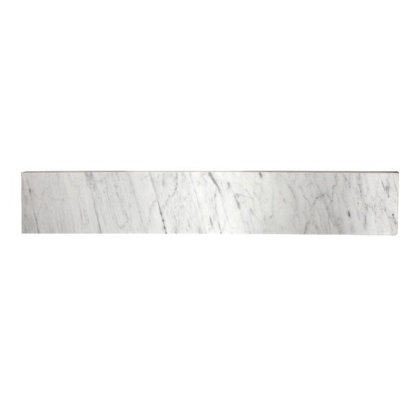 Templeton 30" Carrara Marble Vanity Top Backsplash,  Carrara White
