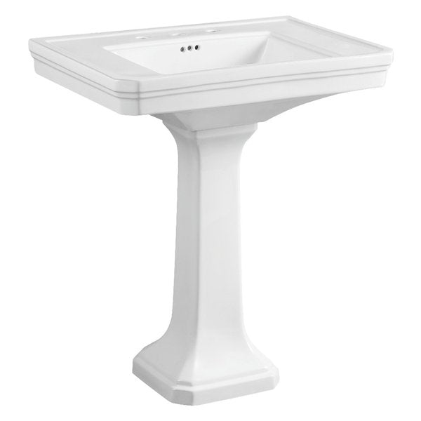 VPB4308 Porcelain Pedestal Sink,  White