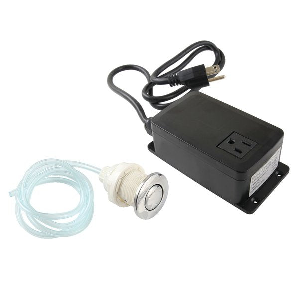 Single Outlet Garbage Disposal Air Switch Kit,  Polished Chrome