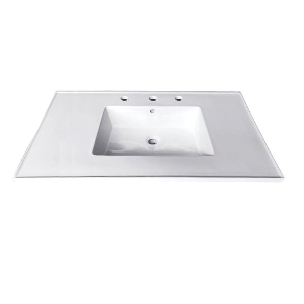 Continental 31"x22" Ceramic Vanity Top W/ Integrated Basin 3H,  White