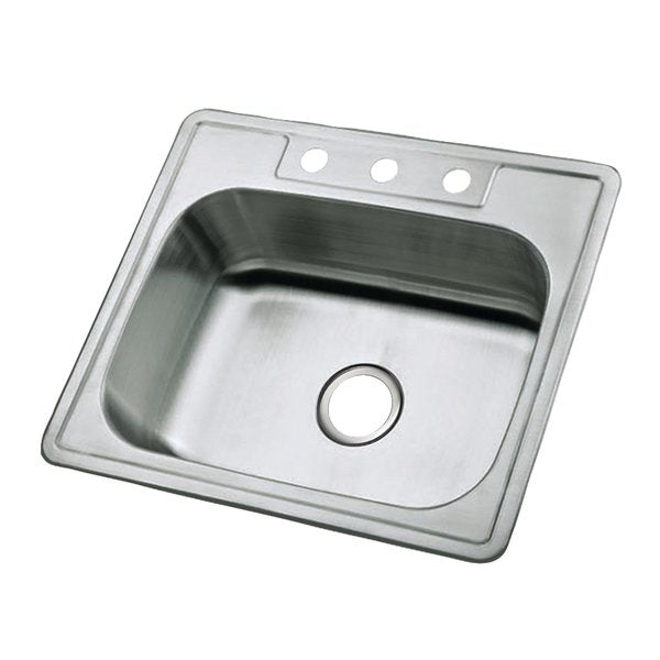 GKTS2520 Drop-in Single Bowl Kitchen Sink,  Brushed