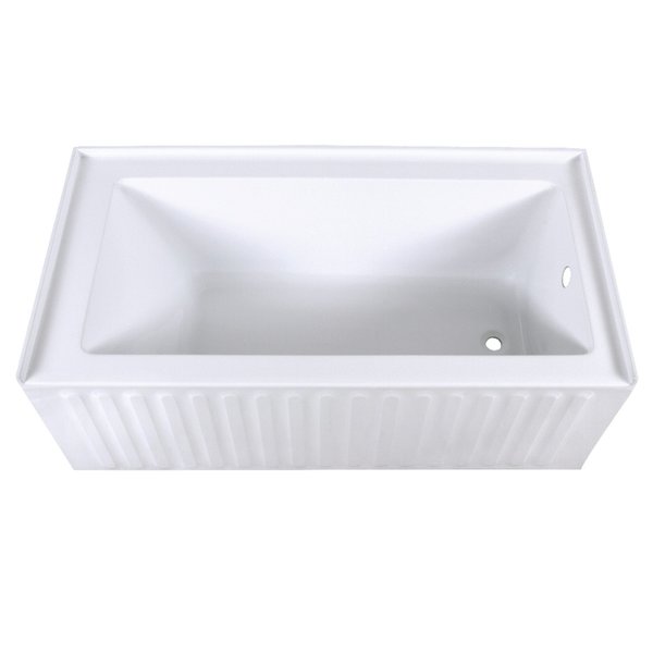 Alcove Bathtubs,  60 L,  30.69 W,  White,  Acrylic