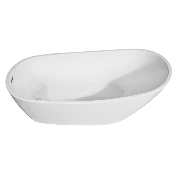 Freestanding Bathtubs,  63.38 L,  28.75 W,  White,  Acrylic