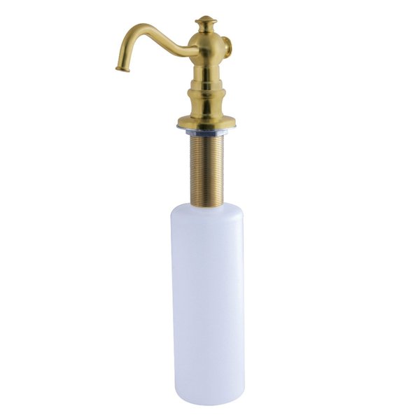 SD7607 Curved Nozzle Metal Soap Dispenser,  Brushed Brass