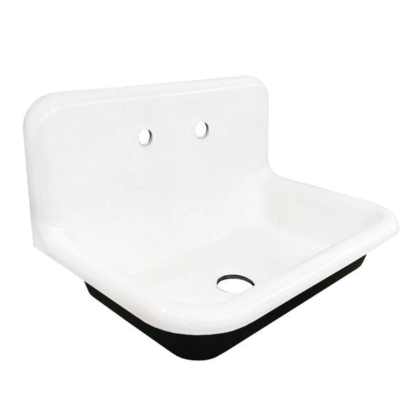 GCLWS302019 30X20 Cast Iron Single Bowl Wall Mount Sink,  White