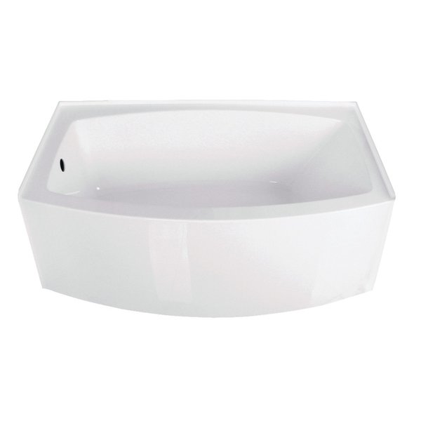 Alcove Bathtubs,  60 L,  35 W,  White,  Acrylic