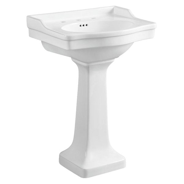 VPB3248 Small Porcelain Pedestal Sink,  White