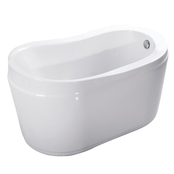 Freestanding Bathtubs,  51.75 L,  29.94 W,  White,  Acrylic