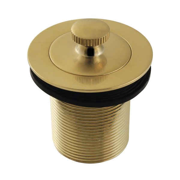 112 Lift and Turn Tub Drain with 2 Body Thread,  Brushed Brass