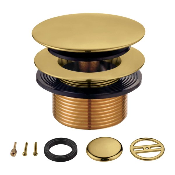 TipToe Tub Drain Conversion Kit,  Brushed Brass