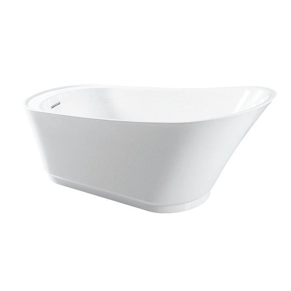 Freestanding Bathtubs,  59.45 L,  28.38 W,  White,  Acrylic