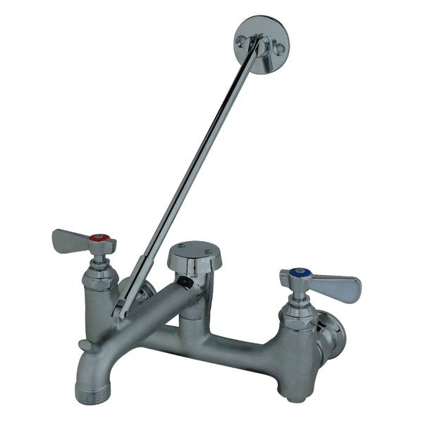 Wall Mount Commercial Service Sink Faucet,  RoughPolished Chrome