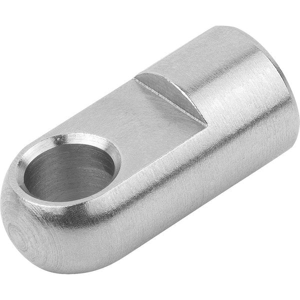 Rod End,  Stainless Steel,  Bright,  M10 Thrd Sz,  12 mm Thrd Lg,  36 mm Overall Lg