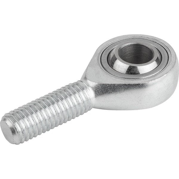 Rod End,  Steel,  Zinc Plated,  M10 Thrd Sz,  29 mm Thrd Lg,  62 mm Overall Lg