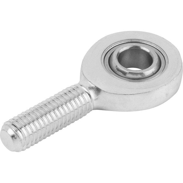 Rod End,  Steel,  Zinc Plated,  M8 Thrd Sz,  22 mm Thrd Lg,  54 mm Overall Lg
