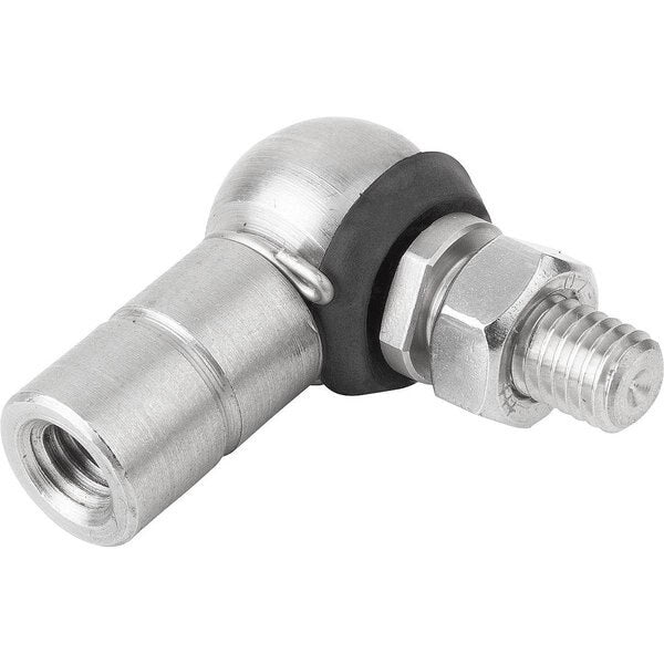 Angle Joint DIN71802 Left-Hand Thread,  M05,  Form:Cs W Retaining Clip,  Stainless Steel 1.4305 Bright,