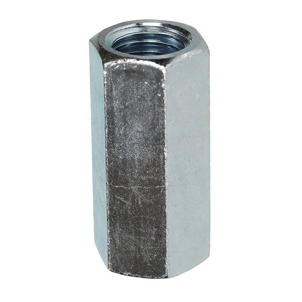 Coupling Nut,  3/8''-1/4'',  Steel,  Zinc Plated,  1 in Lg,  50 PK