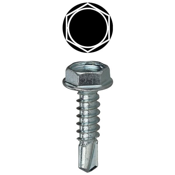 Self Drilling Screw Kit,  Carbon Steel,  Zinc Plated Finish,  240 PCS