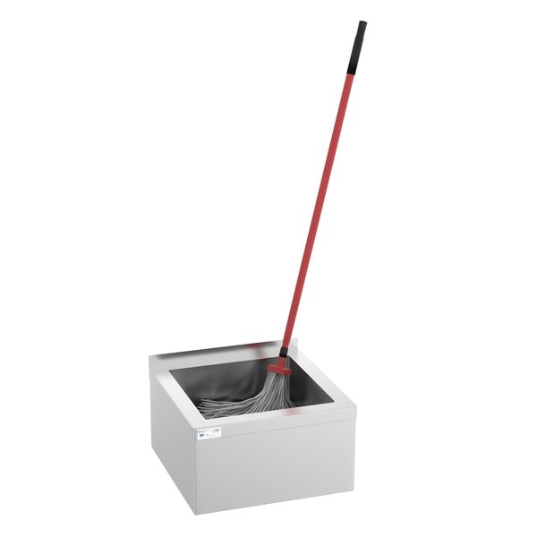 Commercial Floor Mop Sink with Deep Basin,  19” x 22” x 12”,  18-Gauge 304 Stainless Steel Frame