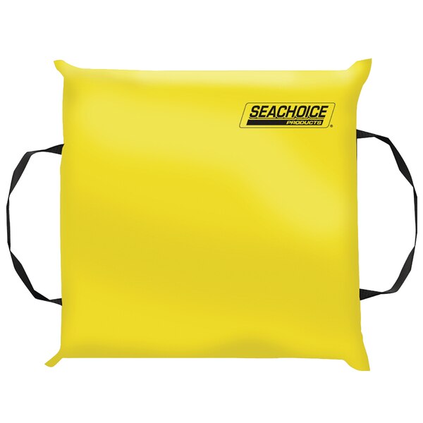 Type IV Foam Safety Throw Cushion - Yellow,  15" x 15"