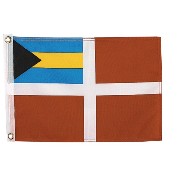12" x 18" Nylon Print Dyed Bahamas Courtesy Flag