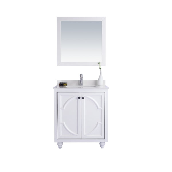 Odyssey,  30,  White Cabinet & White Quartz Counter