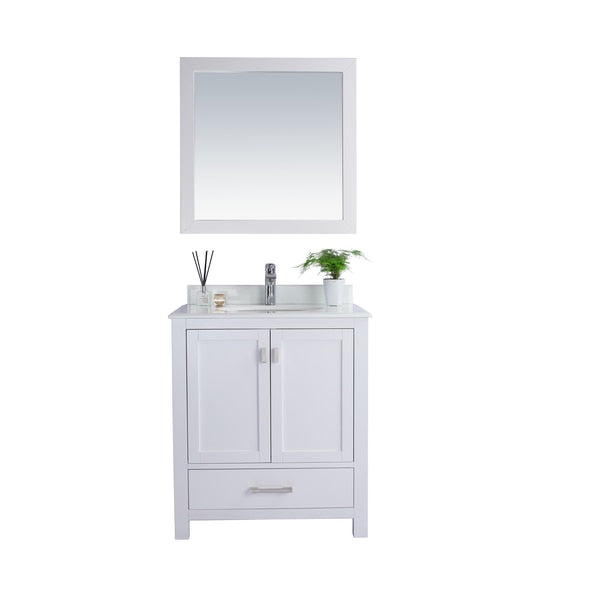 Wilson 30,  White Cabinet & Pure White Countertop