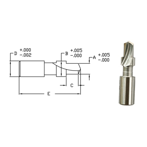 3/8" HSS Se .406 X .468 Drill .593 Cbore 5/8 Shank 2-11/32 Oal