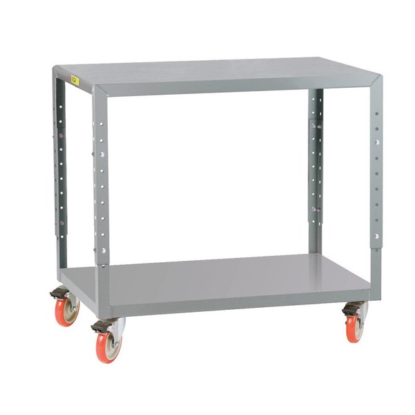 18" x 32" Shelf Size,  1200 lbs. Capacity,  4 Swivel Casters with Total Lock Brakes,  Adjustable Height