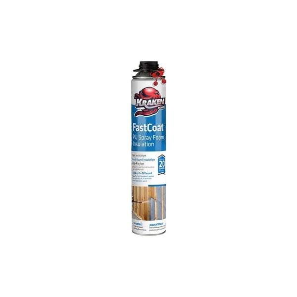 Krakenbond FastCoat Insulation Foam Spray,  27.1 oz,  1 Gun Use Can