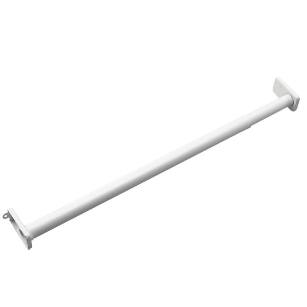 18inch 457 mm to 30inch 762 mm Adjustable Closet Rod,  White