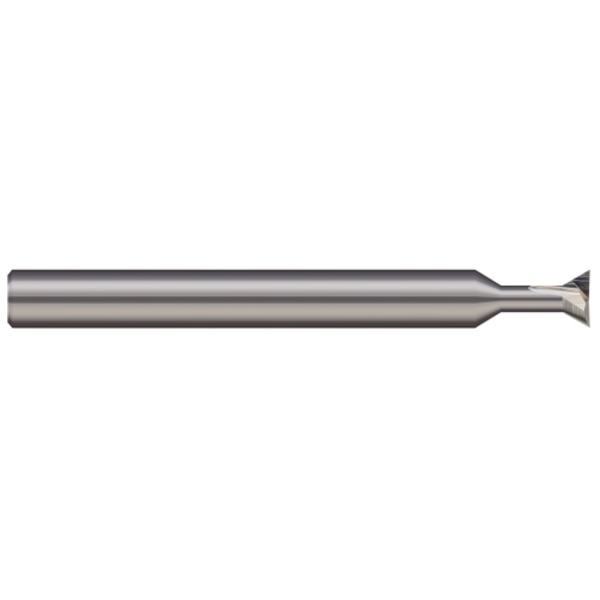 Dovetail Cutter,  0.1875" (3/16) Cutter dia,  Number of Flutes: 2