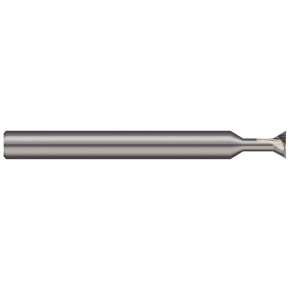 Dovetail Cutter,  0.1250" (1/8) Cutter dia,  Overall Length: 1-1/2"