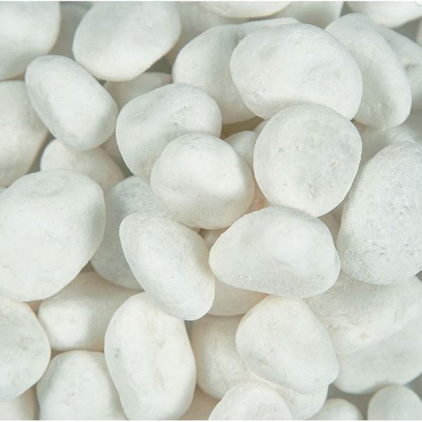 Himalayan White Super Polished Pebbles 0.25 cu. Ft 0.75 in. to 1.25 in. Bagged Landscape Rock