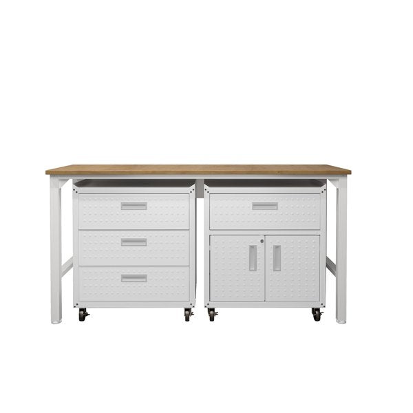 3-Piece Fortress Mobile Space-Saving Garage Cabinet and Worktable 5.0