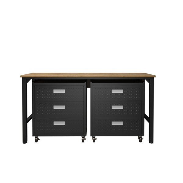 3-Piece Fortress Mobile Space-Saving Garage Cabinet and Worktable 6.0