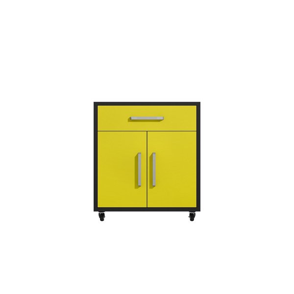 Eiffel 28.35 Mobile Garage Storage Cabinet in Yellow Gloss
