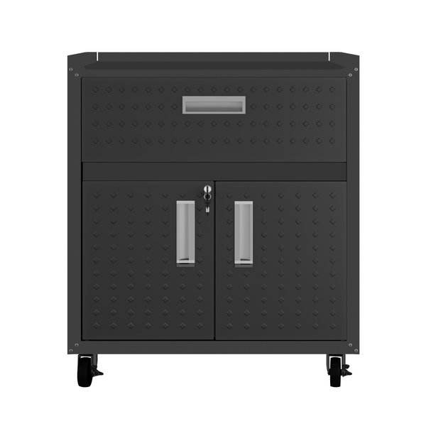 Fortress 31.5" Mobile Garage Cabinet with Drawer and Shelves