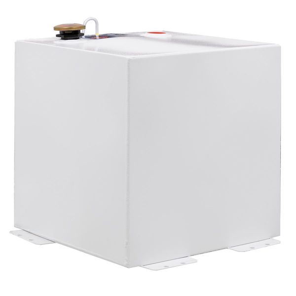 50 GALLON WHITE STEEL SQUARE TRANSFER TANK