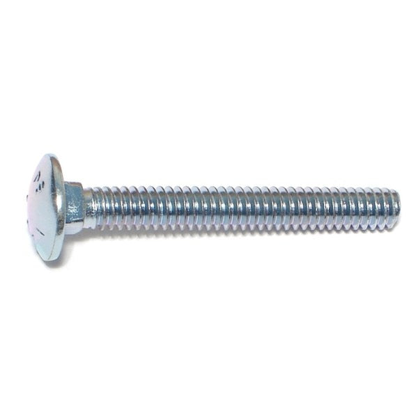 1/4"-20 x 2" Zinc Plated Grade 2 / A307 Steel Coarse Thread Carriage Bolts 100PK