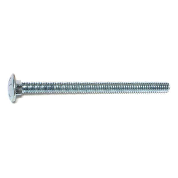 1/4"-20 x 3-1/2" Zinc Plated Grade 2 / A307 Steel Coarse Thread Carriage Bolts 100PK