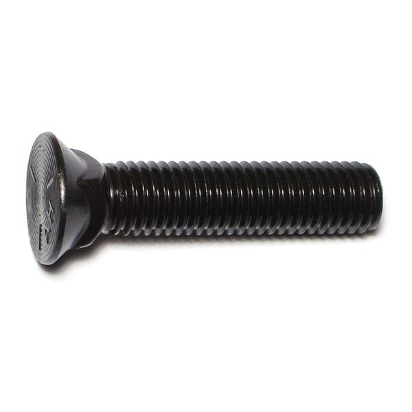 5/8"-11 x 3" Plain Grade 5 Steel Coarse Thread Flat Head Plow Bolts 25PK