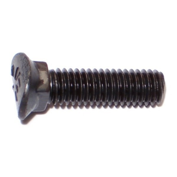 3/8"-16 x 1-1/2" Plain Grade 5 Steel Coarse Thread Elliptical Head Plow Bolts 100PK
