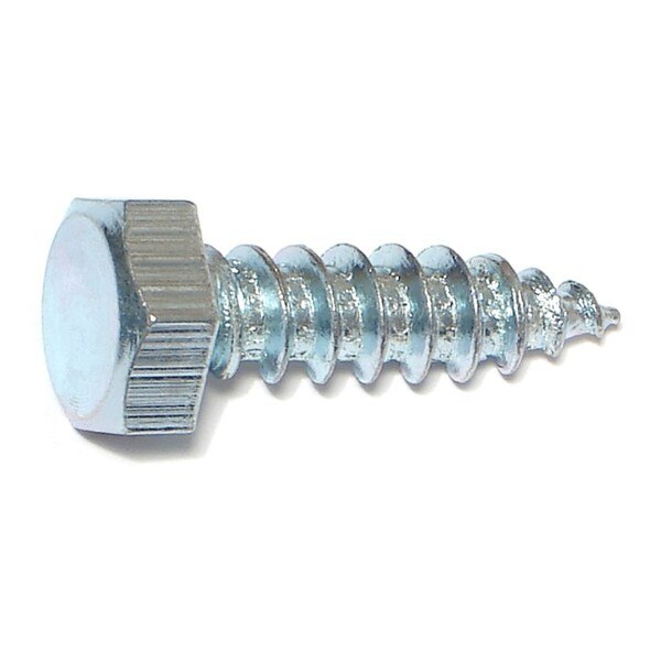 Lag Screw,  5/16 in,  1 in,  Steel,  Zinc Plated Hex Hex Drive,  100 PK