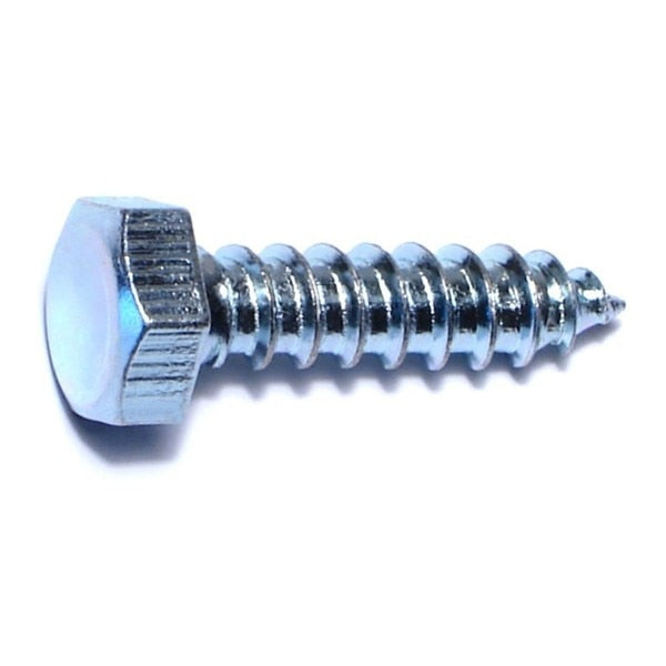 Lag Screw,  5/16 in,  1-1/4 in,  Steel,  Zinc Plated Hex Hex Drive,  100 PK