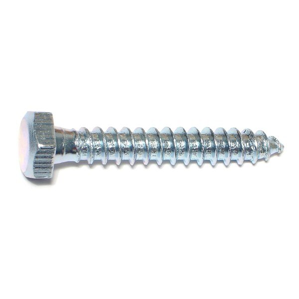 Lag Screw,  5/16 in,  2 in,  Steel,  Zinc Plated Hex Hex Drive,  100 PK
