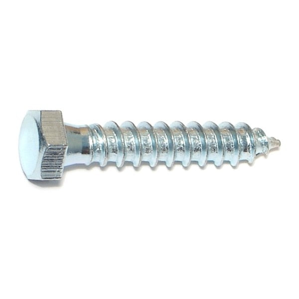 Lag Screw,  3/8 in,  2 in,  Steel,  Zinc Plated Hex Hex Drive,  100 PK